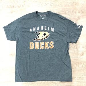 New Anaheim Ducks NHL Ice Hockey Honda Tee Shirt Grey XL
